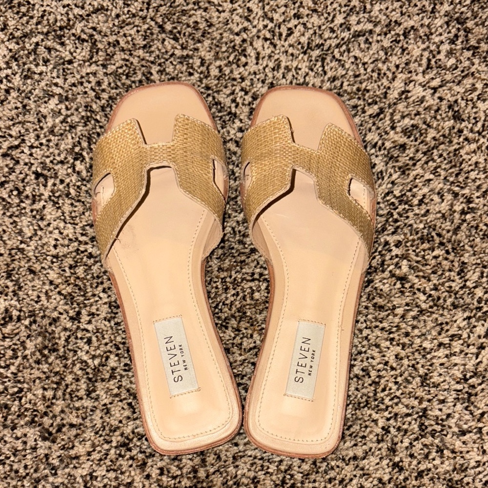 Steven by Steve Madden Beige Slide Sandals